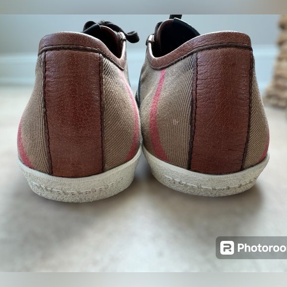 BURBERRY Authentic vintage check print low-top leather sneakers sz EU 42 - Picture 11 of 11